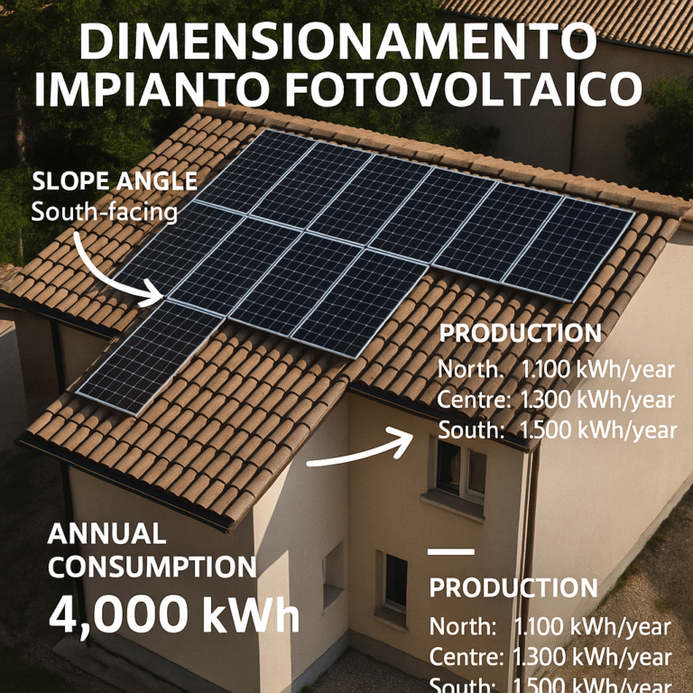 dimensionamento impianto fotovoltaico