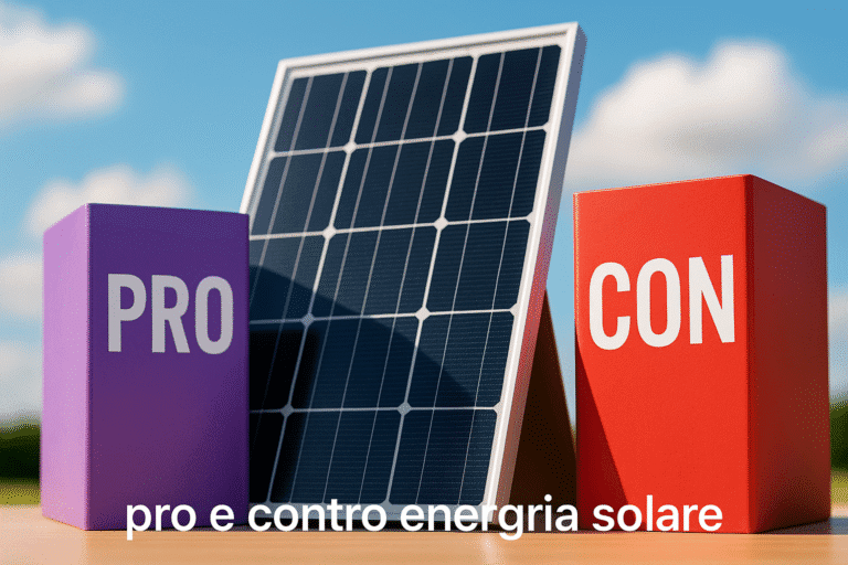 pro e contro energia solare