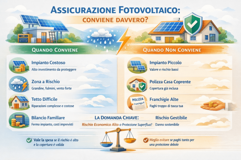 assicurazione fotovoltaico conviene davvero o no scenari reali
