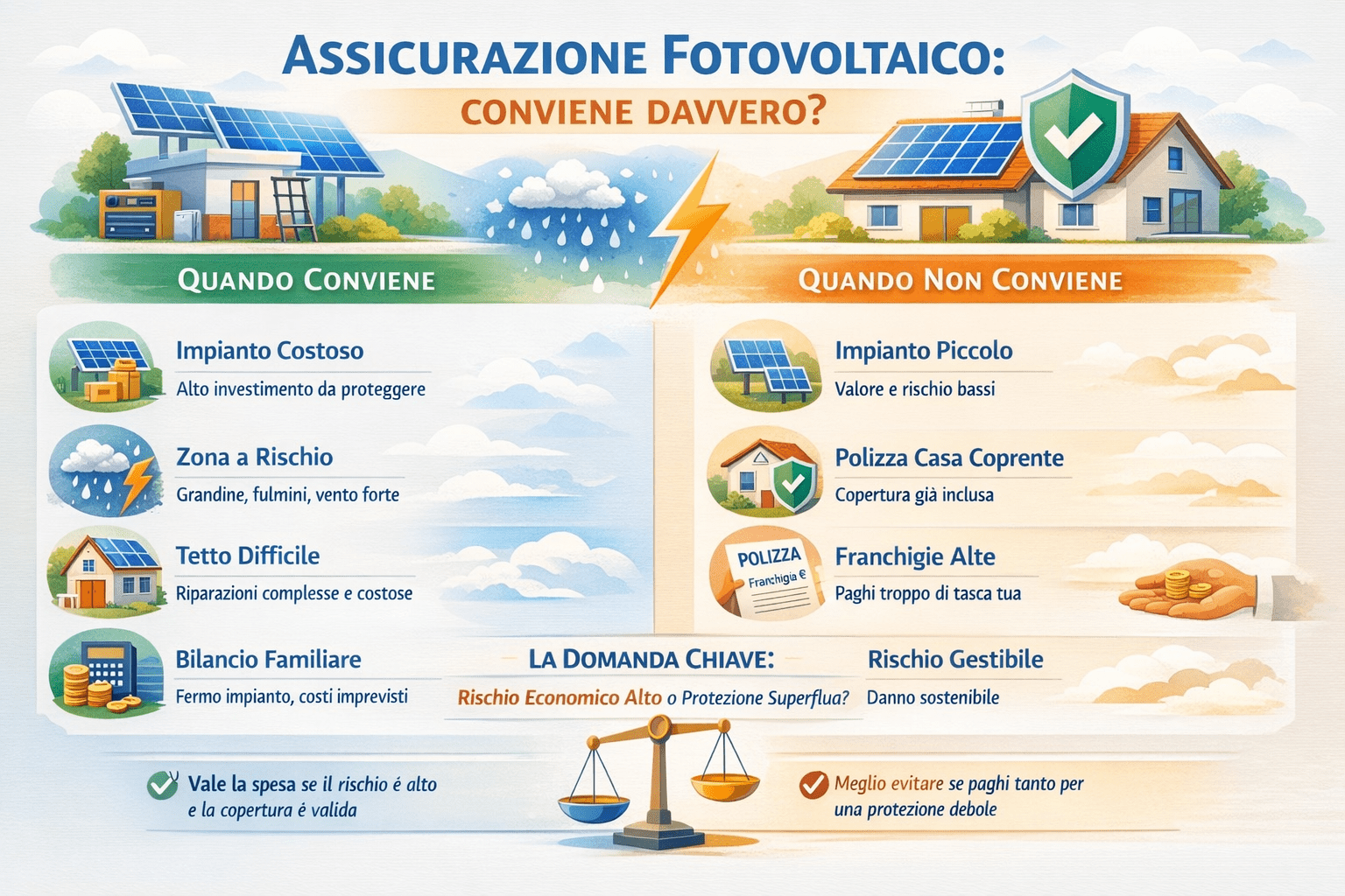 assicurazione fotovoltaico conviene davvero o no scenari reali