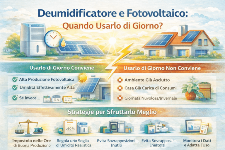 deumidificatore e fotovoltaico quando conviene usarlo di giorno