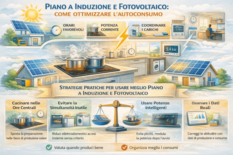 piano induzione e fotovoltaico come ottimizzare autoconsumo